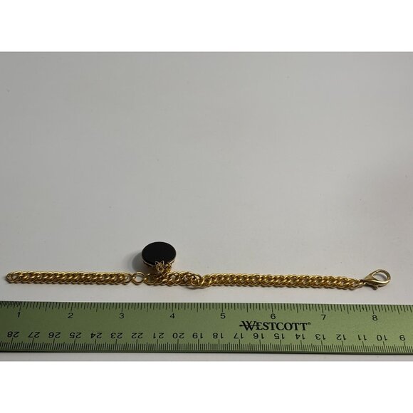 Y2K Charm Bracelet in Gold Tone Dramatic Sunburst Spike Dangle Charm - Picture 8 of 8